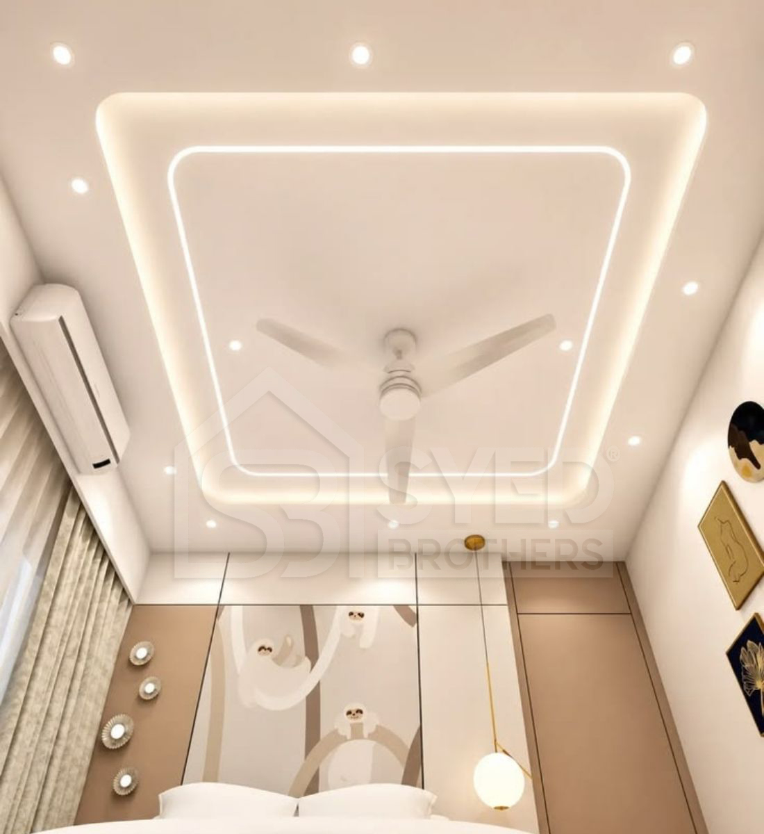 POP Ceiling Design for Small Bedroom